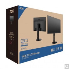 AOC Q2790PQ 27英寸 2K IPS廣視角 112%NTSC廣色域 商用辦公 節(jié)能 低藍(lán)光不閃 旋轉(zhuǎn)升降液晶顯示器