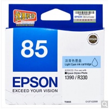 愛普生（Epson）T0855(T1225) 淡青色墨盒 C13T122580（適用PHOTO 1390 R330）