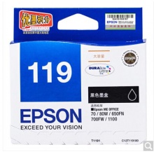 愛(ài)普生（Epson）T1191 大容量黑色墨盒 C13T119180（適用650FN/70/1100）