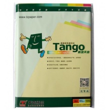 天章 (TANGO) 新綠天章A4 淺黃色彩色復(fù)印紙 80g 100張/包 單包裝